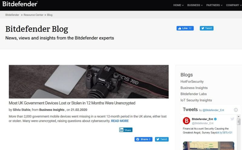 En recension av bloggen Bitdefender Cybersecurity blog