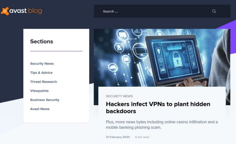 Recension av blog.avast.com